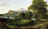 Thomas Cole The Course of Empire The Arcadian or Pastoral State painting